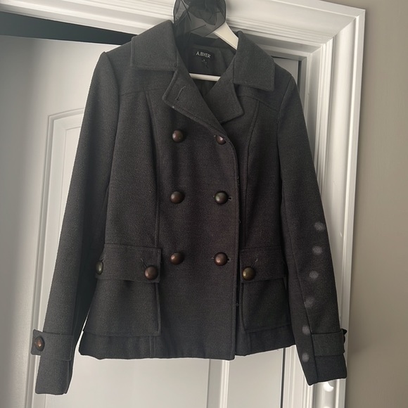 Gray Pea Coat - Picture 1 of 5